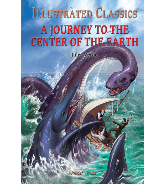 Journey to the center of the earth: illustrated abridged children classic english novel with review questions (hardback)