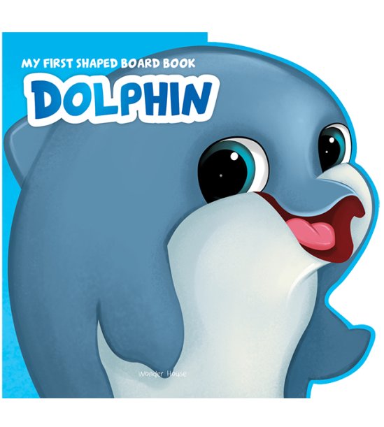 My first shaped board book - dolphin, die-cut animals, picture book for children