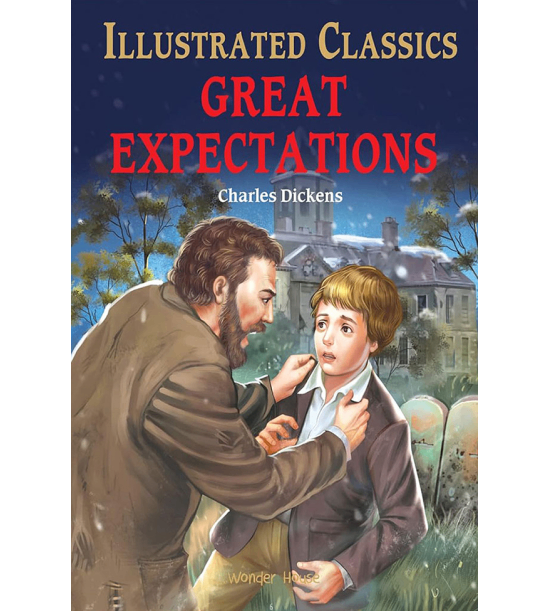Great expectations : illustrated abridged children classic english novel with review questions